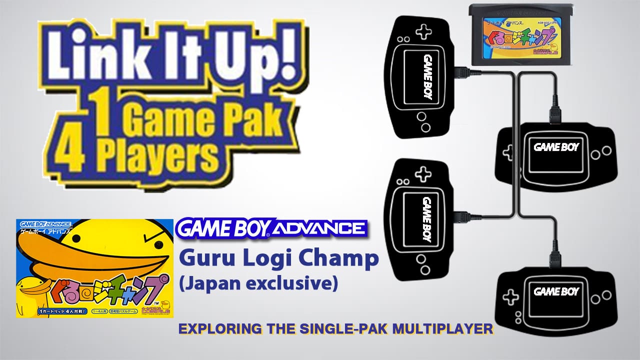 GBA Single Pak link Guru Logi Champ Japan