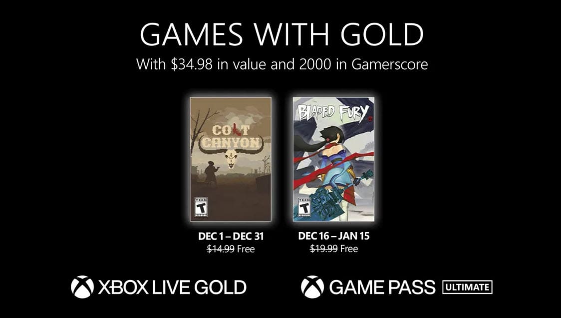 Xbox games with gold Dec 2022