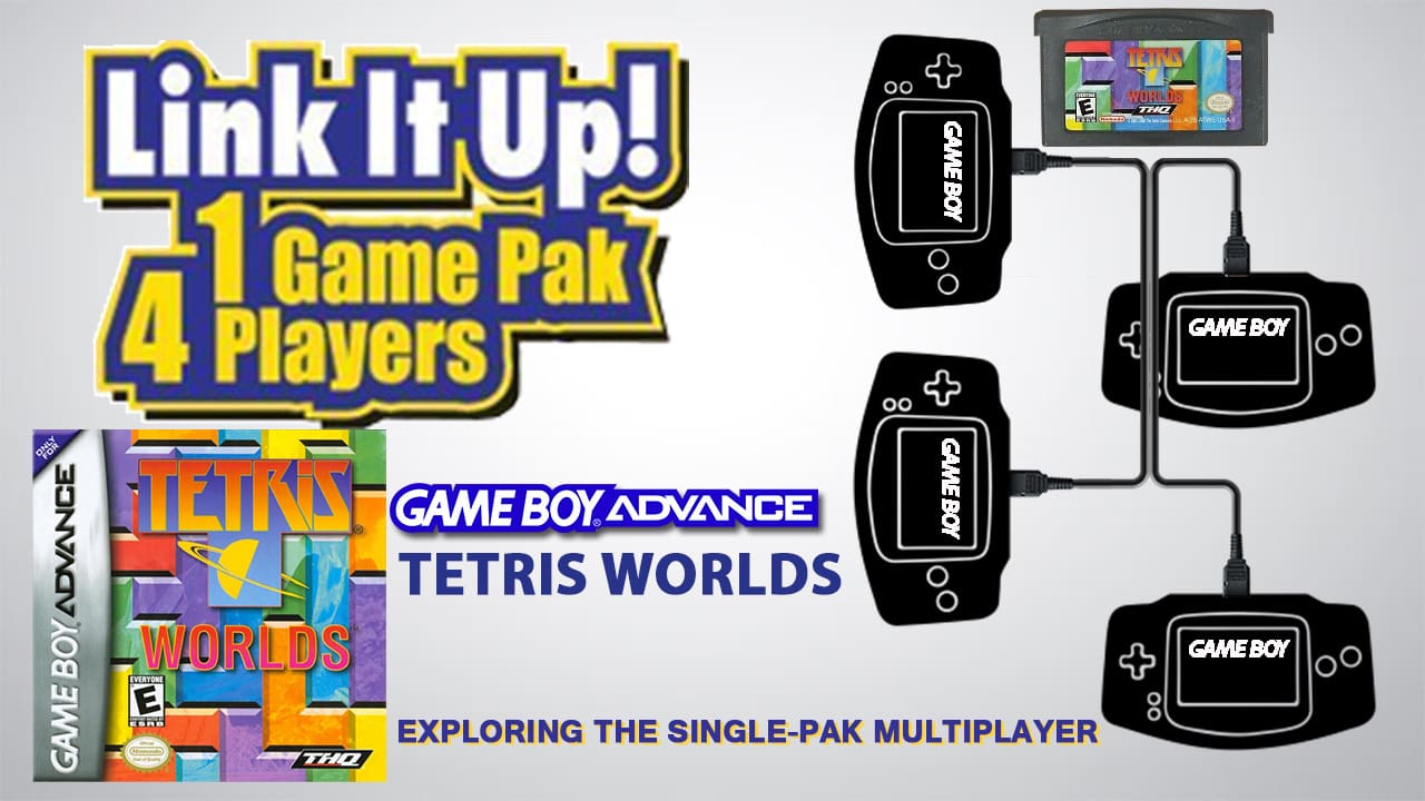 GBA Single Pak link Tetris Worlds