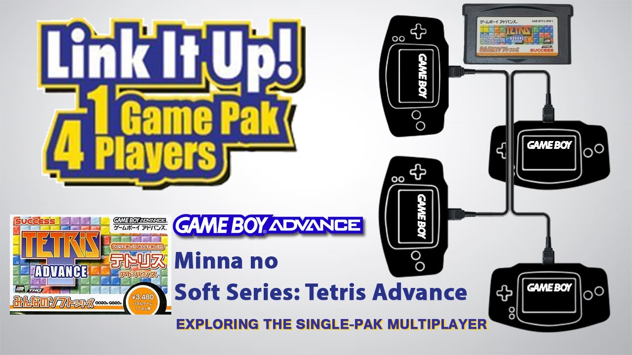 GBA Single Pak link Minna no Soft Tetris Advance