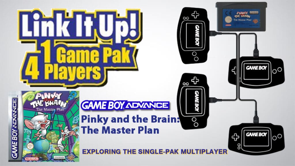 GBA Single Pak link Pink and the Brain the Master Plan