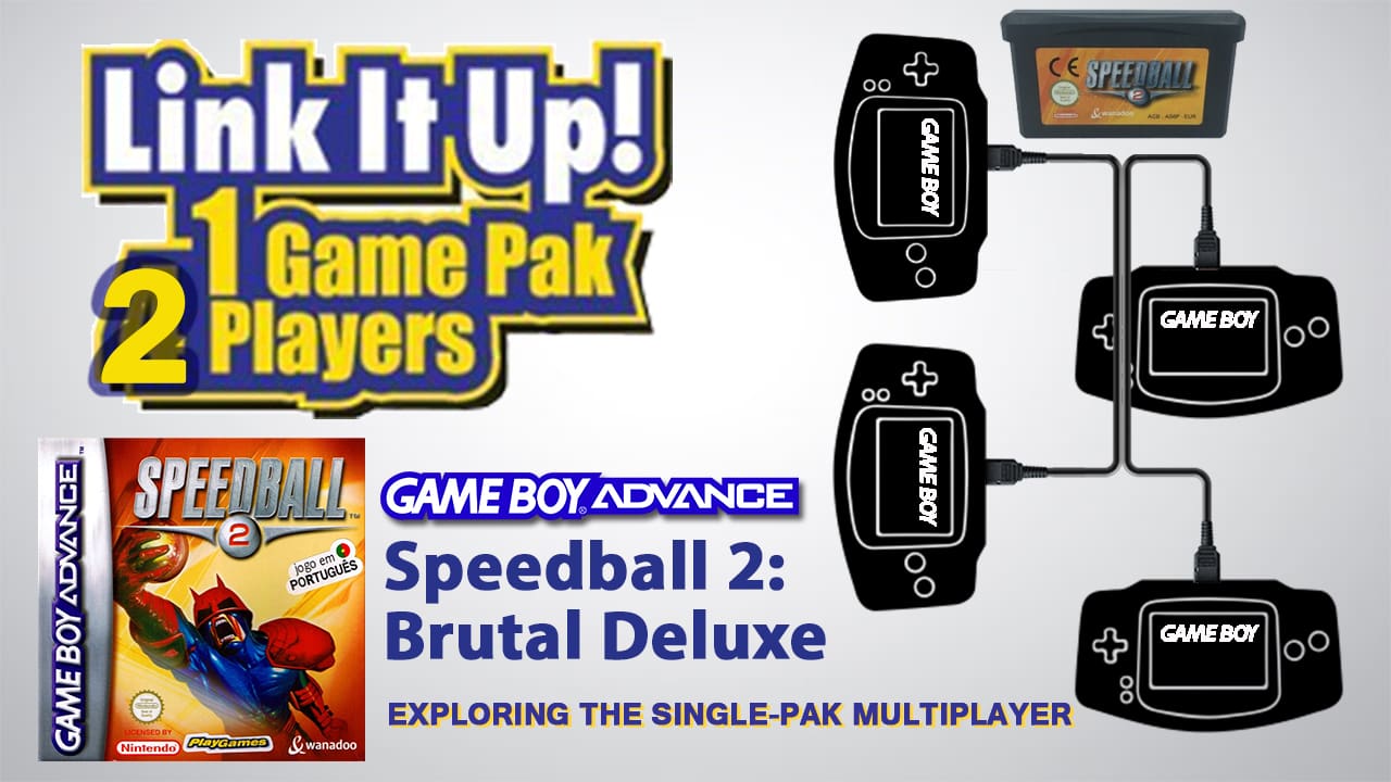 GBA Single Pak link SpeedBall 2 2p