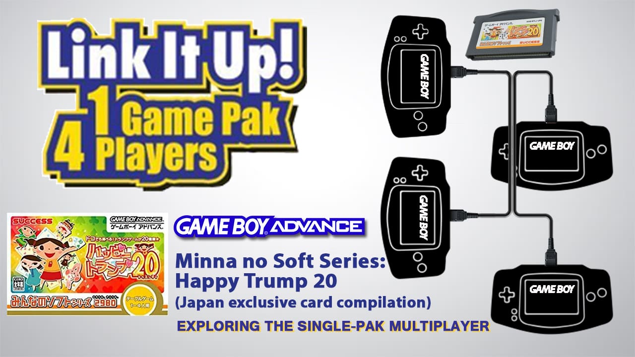 GBA Single Pak link Minna no Soft Series Happy Trump 20