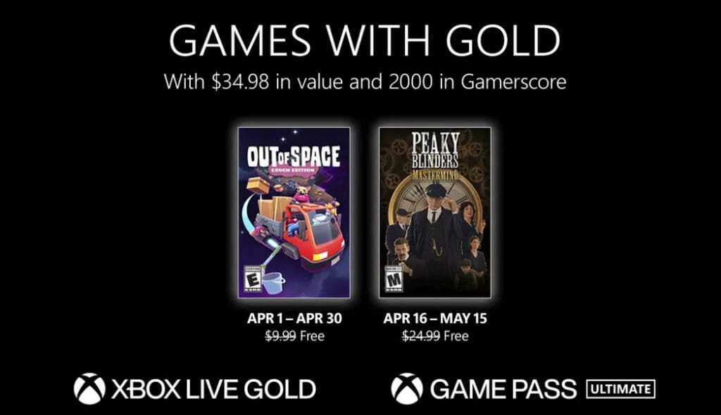 Xbox Gold April 2023 Free