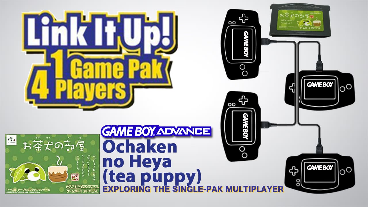 GBA Single Pak link Ochaken no Heya Tea Puppy