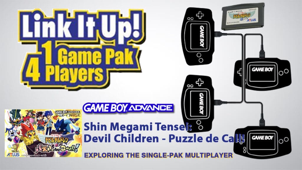 GBA Single Pak link Shin Megami Tensei Devil Children Puzzle de Call GBA Single Pak link Shin Megami Tensei Devil Children Puzzle de Call