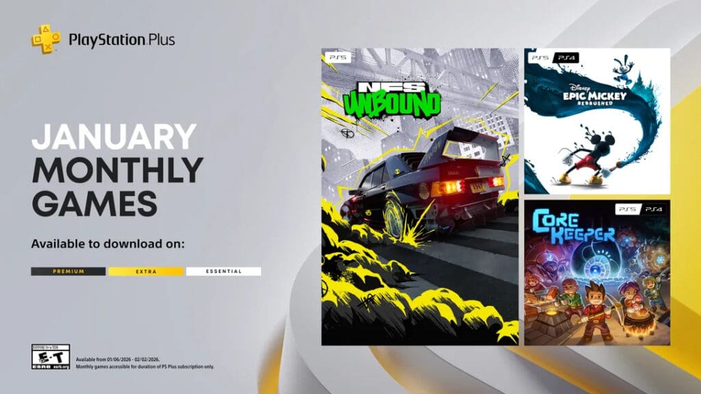 PS+ Jan 2026 free games